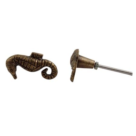Antique Seahorse Metal Cabinet Knobs